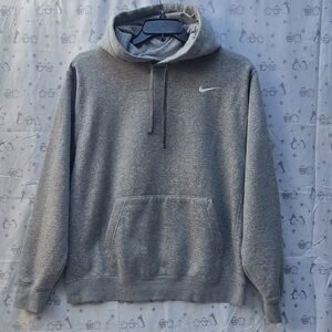 Nike Gray Pullover Hoodie with Swoosh Chest Logo. XXL